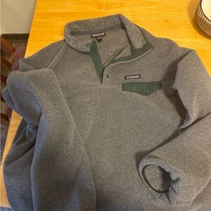 Patagonia Re-tool Snap-T Fleece pullover size XXL  gray and green details.